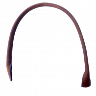 Leren handvatten rond 60 cm