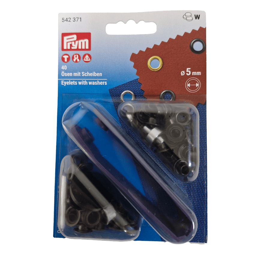 Prym Veterring 5 mm donkergebrand art. 542371