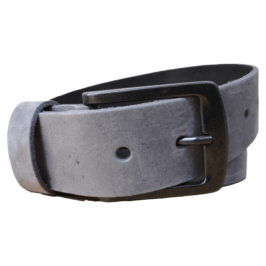 Veloursriem met donkere gesp, 40 mm breed