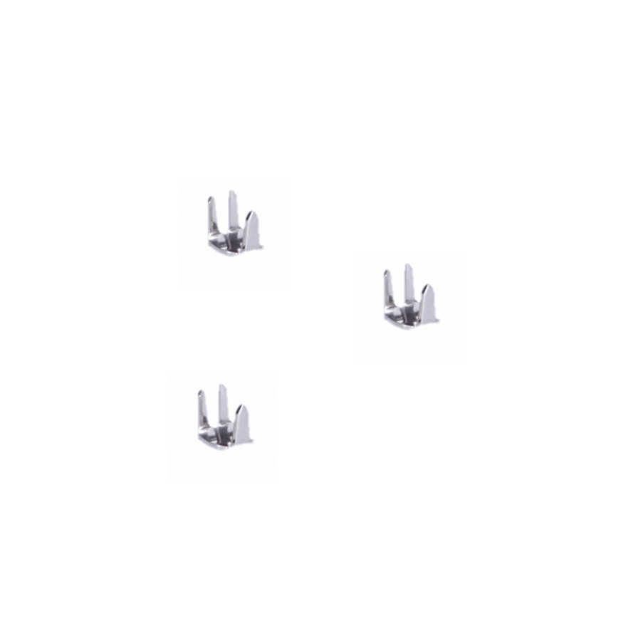 Rits bovenstukjes nylon  mt 8 met 3 puntjes
