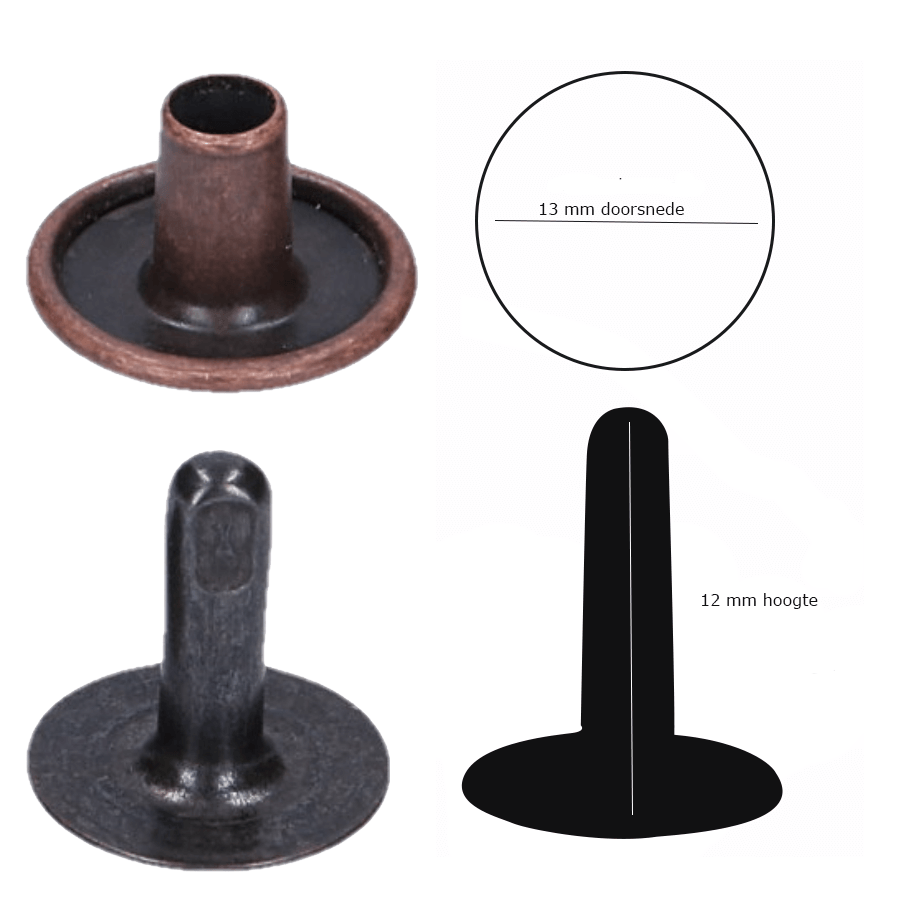 Actetasholnieten, per 25 stuks